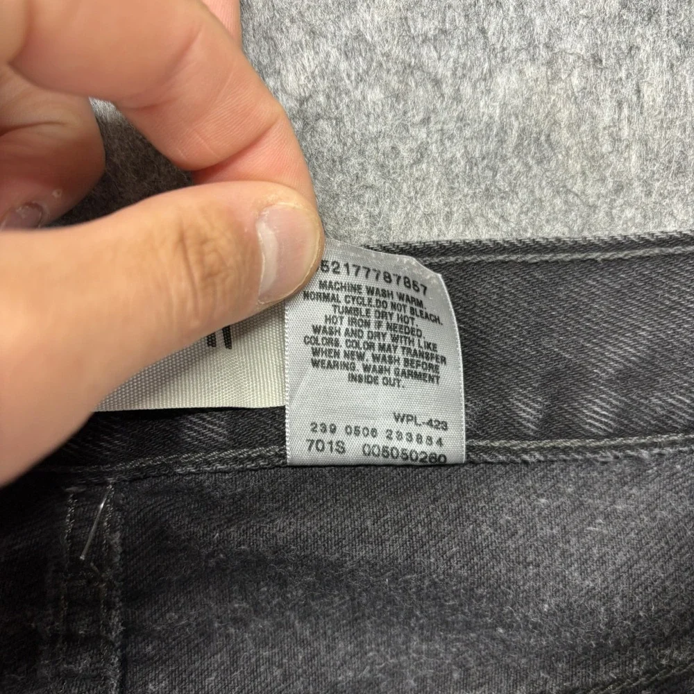 Vintage Levi's 505 Jeans Black 28 x 31 Straight Cotton Zip Lesotho 2006 Denim